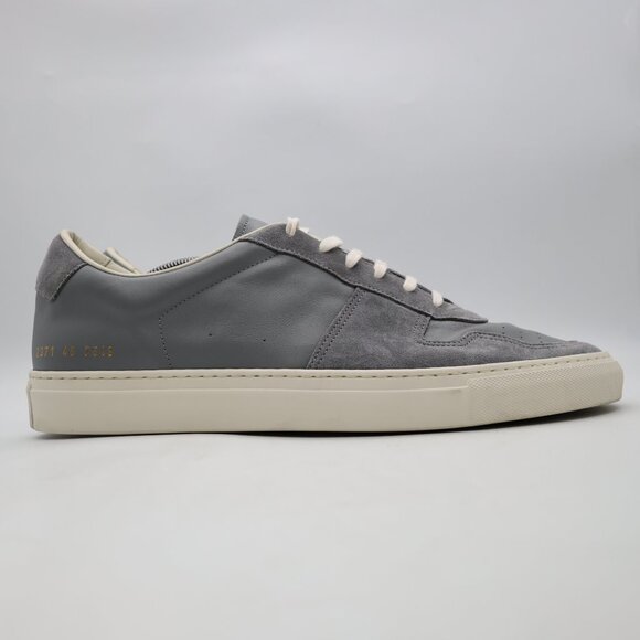 Common Projects Bball Low Sneakers Men's Size EU 46 Gray Leather Casual Italy - Picture 1 of 11